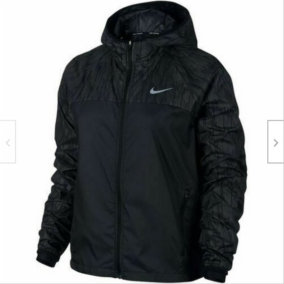 Nike Black Shield Flash Reflective Running Jacket - Picture 1 of 8